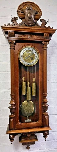 Antique Triple Weight Grande Sonnerie Vienna Wall Clock C1870 MITH MEINDLE WIEN