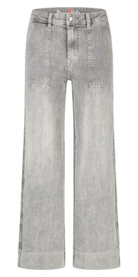 Buena Vista Damen Wide Leg Worker Stretch Denim - Faded Grey