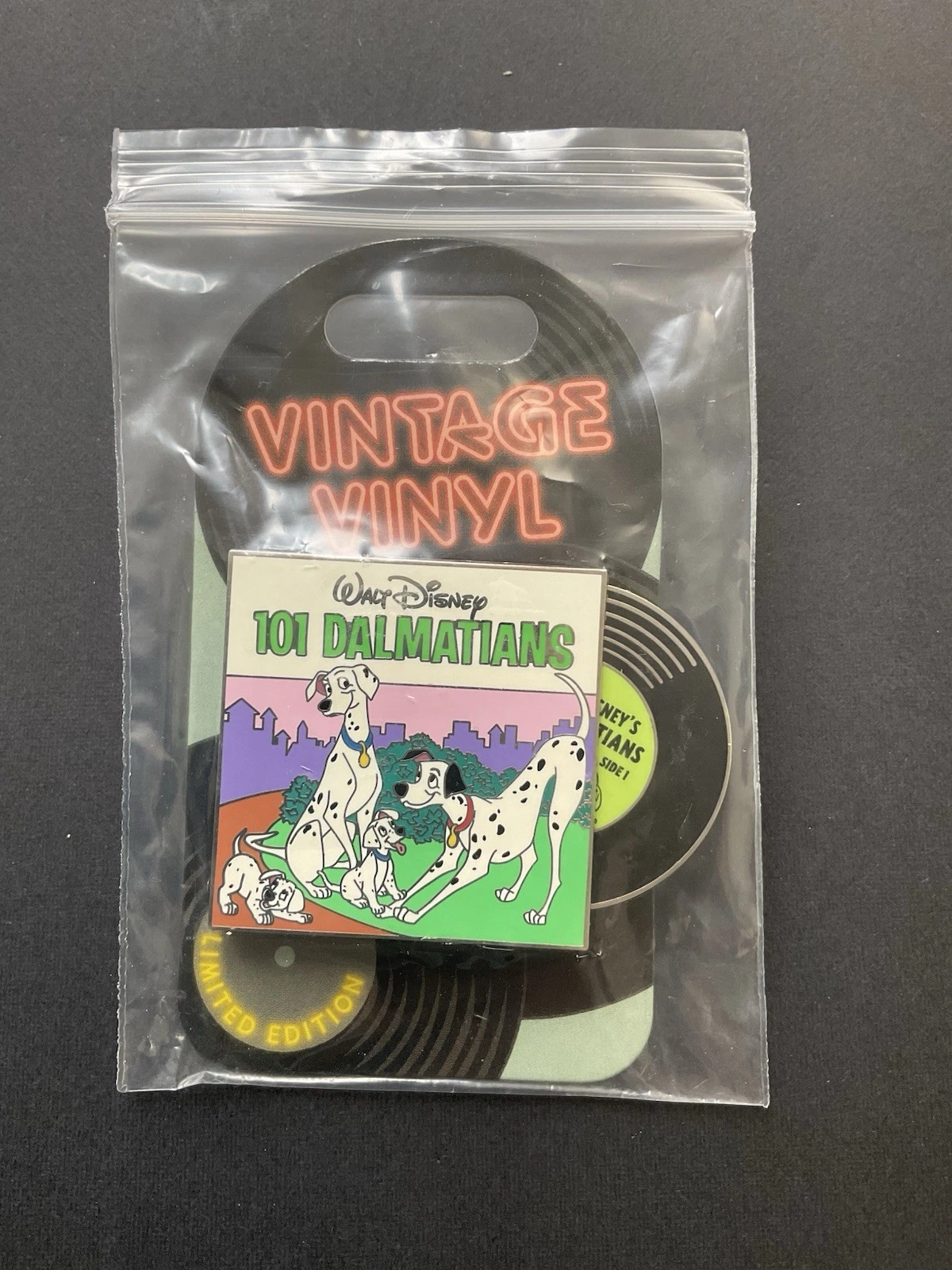 Disney Pin Vinyl Vintage Record 101 Dalmatians Le 3000 2019
