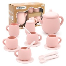Silicone Tea Party Set, Toy Tea Set for Toddlers Kids, Includes Teapot, 4 Tea...