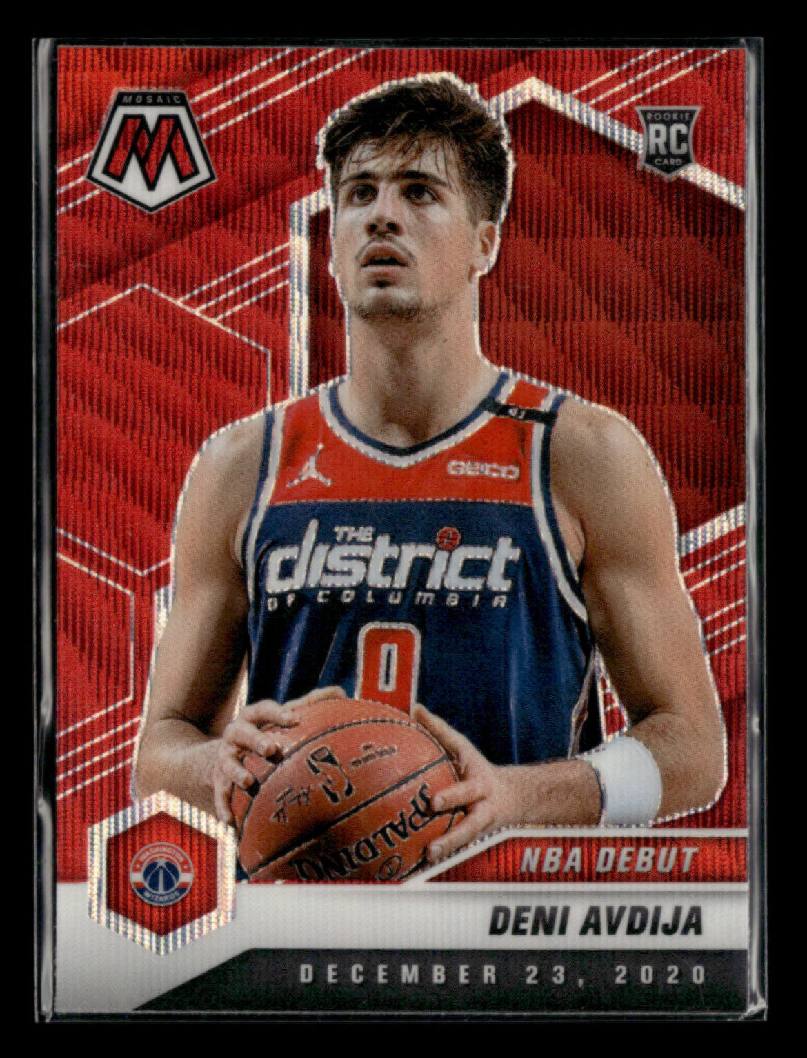 Deni Avdija 2020-21 Panini Mosaic Basketball RC Red Wave NBA Debut [jm48