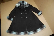 Rothschild Princess Coat with Faux Fur Collar, Cuffs and Hem - Girls Size 3T