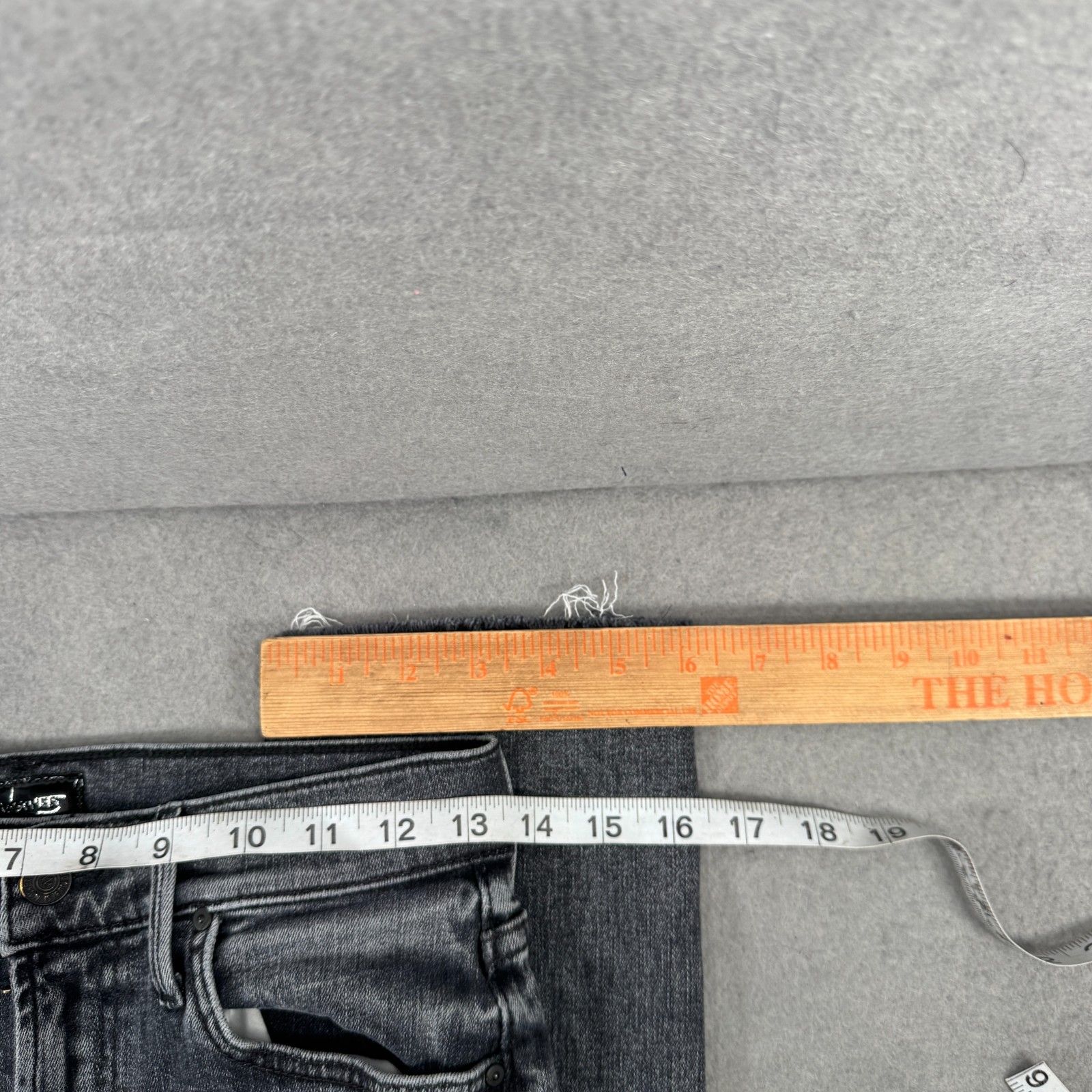 Mother The Rascal Ankle Undone Step Fray Jeans Womens Size 27 Night Garden Black