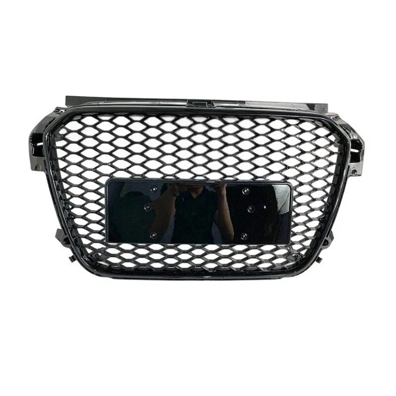 Bomba delantera negra para Audi A1 S1 2011-2015 estilo parrilla de nido de abeja Foto 2 de 4