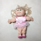 CABBAGE PATCH MATTELL VINTAGE BLONDE HAIRED GREEN EYED DOLL WITH OUTFIT