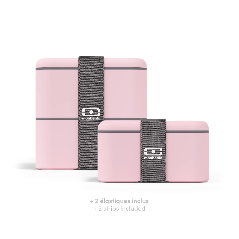 - Large Bento Box MB Square Litchi with Compartments Made in France - Sustain...