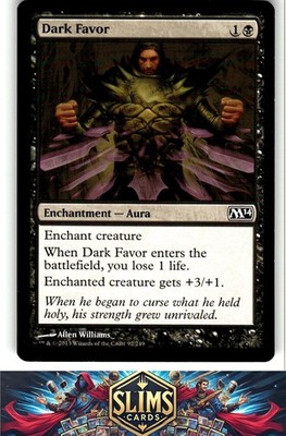 Magic the Gathering MTG Magic 2014 (M14) Dark Favor #92 Buy 2 Get 1