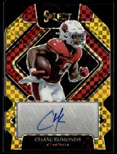 2021 Panini Select Signatures Gold Prizm Chase Edmonds Auto 01/10 Arizona