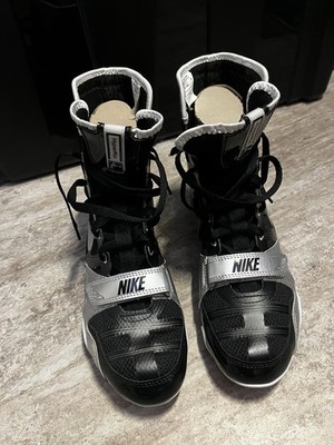 Nike Hyperko Boxing Shoes Black Silver Size 8 - Brand New