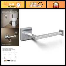 Square Toilet Tissue Holder, Modern Bathroom Accessory, Wall-Mounted Design, Chr