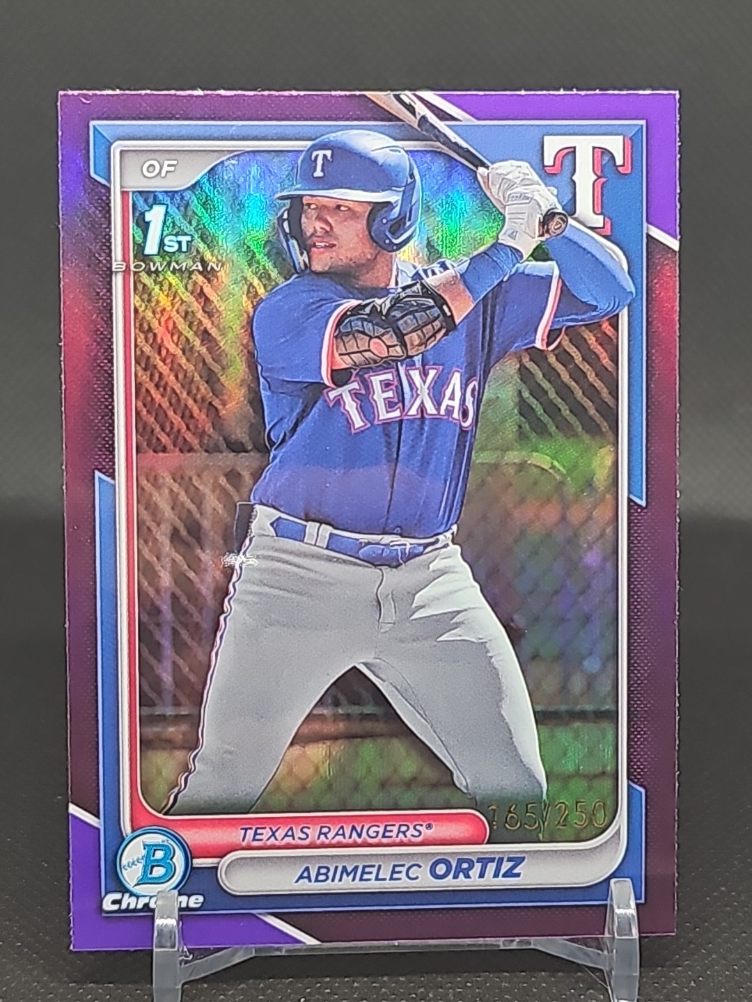 2024 Bowman - Chrome Prospects Abimelec Ortiz #BCP-16 Purple Refractor /250 (RC)