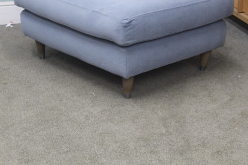 LOUNGE CO. COLETTE FOOTSTOOL, IN BLUE MATCHA VELVET FABRIC. RRP £495. (1354) - Picture 5 of 6
