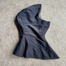 Black Scuba Diving Wetsuit Hood Neoprene/Nylon Head Cover Sz Unmarked Lined