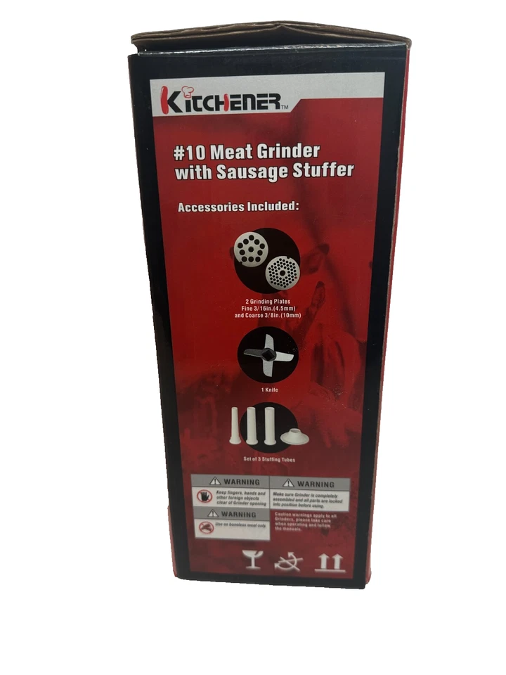 NUEVO - Molinillo de carne Kitchener con relleno de salchichas con accesorios - Nuevo en caja Foto 2 de 4