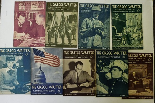 The Gregg Writer A Magazine for Secretaries Stenographers Typists 1941 Lot Of 9