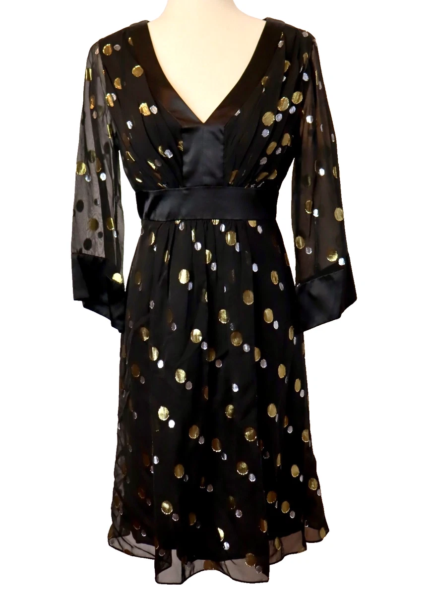 Robe De Soirée Oleg Cassini 100% Soie - Bretelles Spaghetti Bleu Royal/rouge, Taille 8, Neuf Avec étiquettes