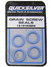 4 Pack OEM Mercruiser Drain Plug Screw Seal / Gasket Kit 12-19183 12-19183Q02