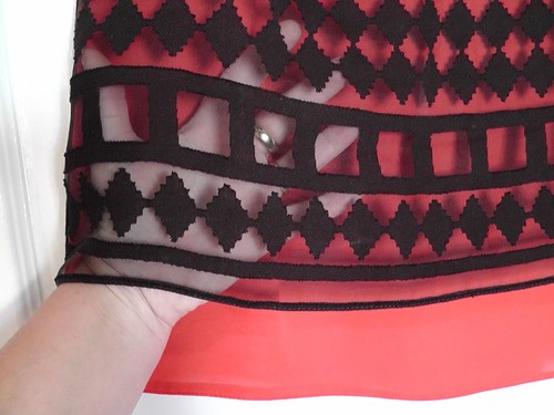 Women's Principles Size 14 Petite Orange & Black Diamond & Square Pattern Top - Picture 5 of 11