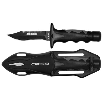 Cressi Predator Scuba Dive Knife - Black/Silver