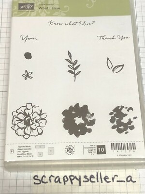 Stampin Up Cling Stamp Set WHAT I LOVE ...... VERY RARE GENTLY USED | eBay