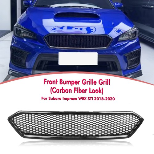 Front Bumper Grille Grill For Subaru Impreza WRX STI 2018-2020 2019 Carbon Look