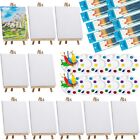 130 Pcs Paint Set Includes 10 Pcs 8 x 10 Inch Canvases 10 Pcs 7 x 9.5 Inch Wo.