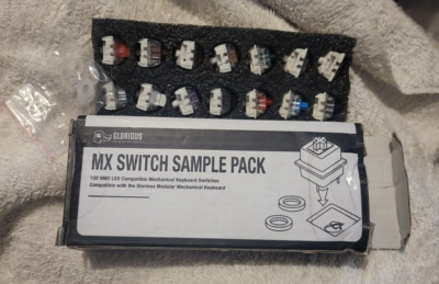 Glorious MX Switch Sample Pack for Mechanical Keyboards, 14 pack with O-rings