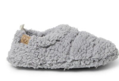Womens Dearfoams Kenny Fluffy Teddy Closed Back Slippers Size Large Memory Foam
