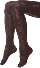 HUE Women's Chandelier Tights with Control Top Paisley Luster  S/M