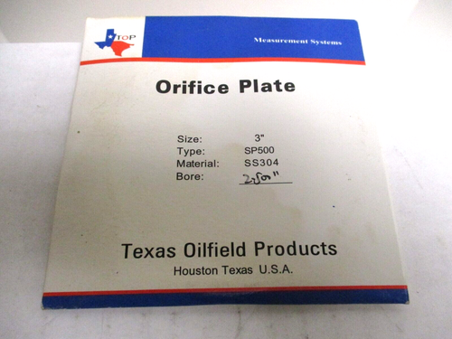 TOP , ORIFICE 304 SST PLATES , TYPE: SP500 , 3" - 2.500 , LOT OF 12 - 第 3/3 張圖片