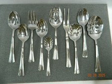 Reed  Barton BROOKSHIRE Stainless Glossy Lot Of 10 SERVING pieces