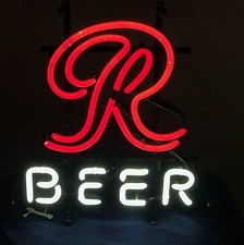 17"x14" Rainier Beer R Neon Sign Lamp Light Real Glass Handmade Room Bar MM539