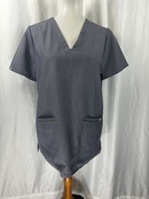 Figs Casma Three-Pocket Scrub Top Graphite Women's Medium