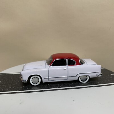 CUSTOM Racing Champions 1954 Dodge Coronet 2-Door White/Red w/Moon Eyes Discs 