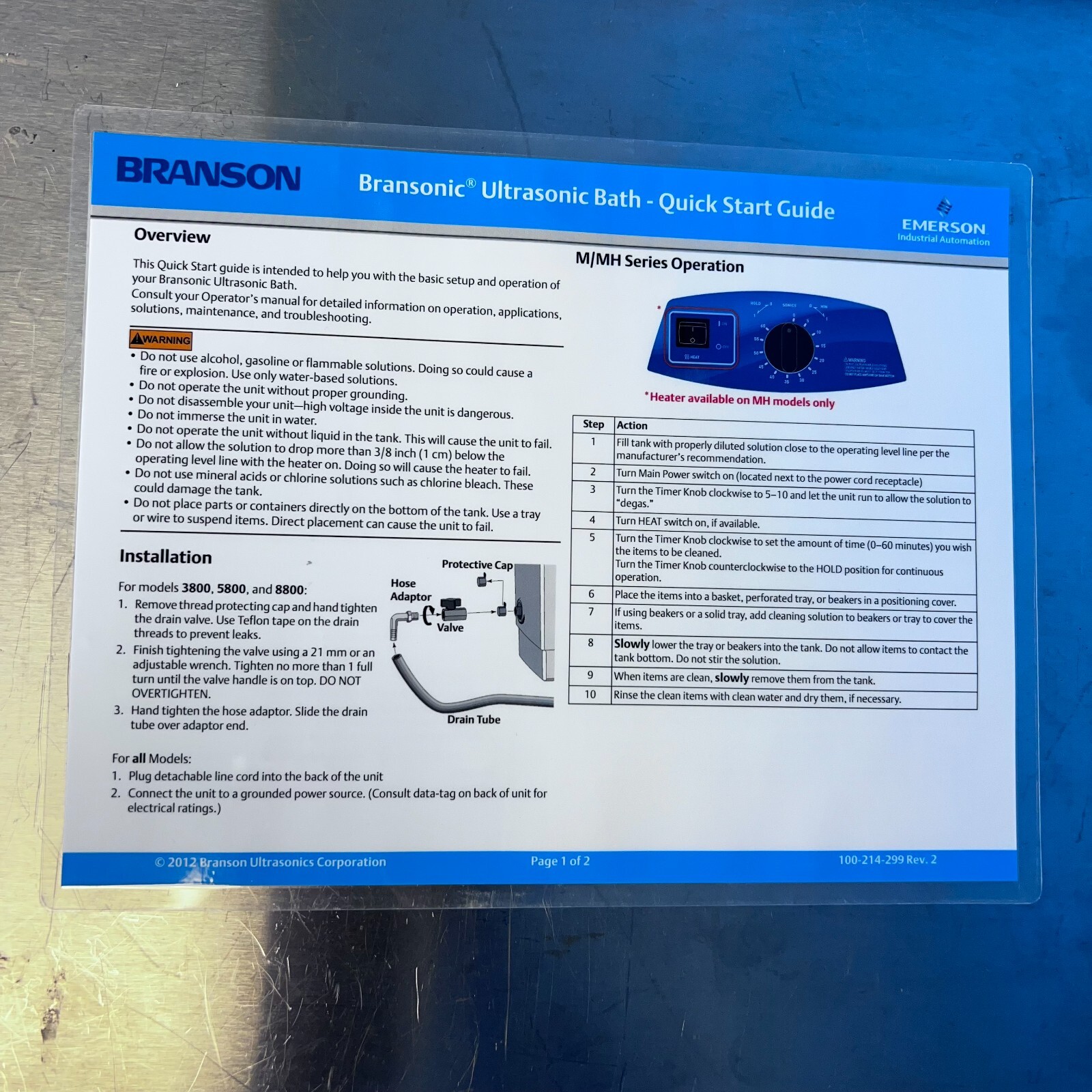Branson Emerson Bransonic CPX3800H Ultrasonic Cleaner Bath w/BONUS