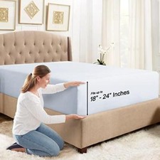 Empyrean Extra Deep Pocket King Fitted Sheet - Ice Blue Fitted Sheet King Size,