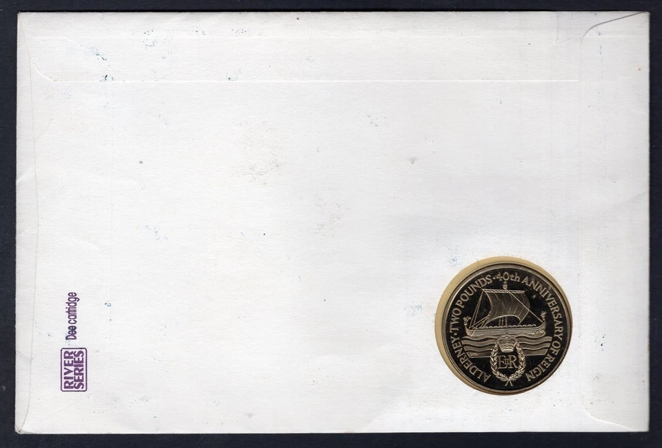 GB 1992 FDC Cover with £2 Coin. QE2 40th Anniversary of Reign. Buckingham Palace - Image 2 of 2