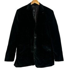Marc Anthony 44R Black Velvet 2 Button Blazer Jacket Sport Coat Double Vented