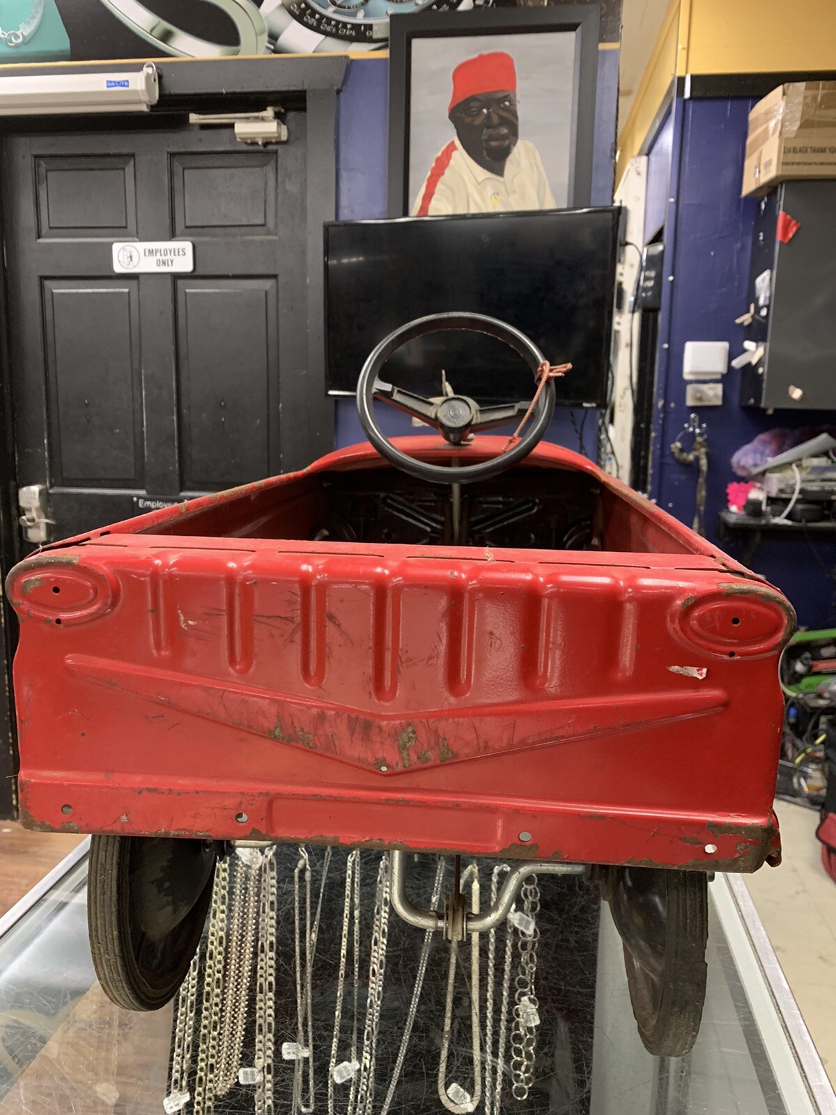 Vintage AMF Firetruck Fire Chief’s Car Pedal Car #503 Onley Illinois