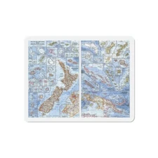 New Zealand, New Guinea (1962) (Map) Refrigerator Magnet