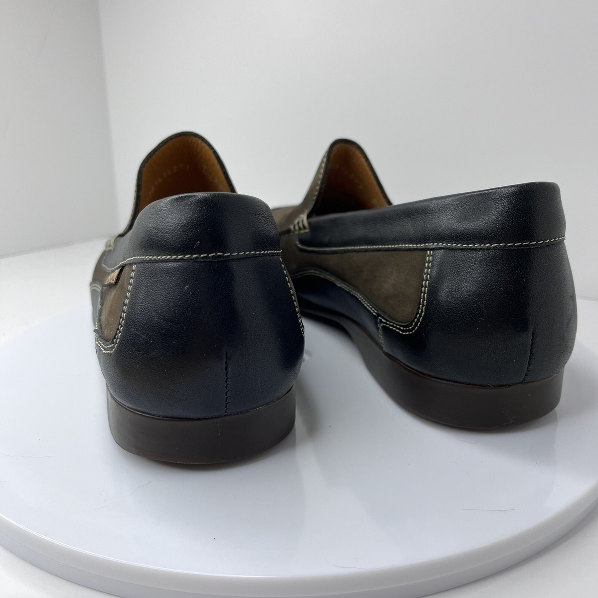 Mephisto Baduard Brown Suede/Black Leather Loafers Slip On  display picture 1