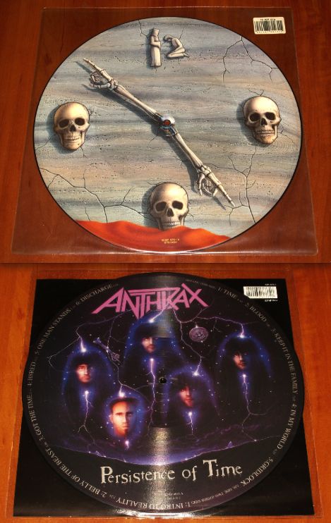 ANTHRAX 2x PICTURE DISC Lot PERSISTENCE OF TIME LP & IN MY WORLD
