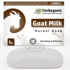 Goat Milk Herbal Soap 5oz Natural Moisturizing Bar Pack of 1, 3 or 6 Unisex Skin