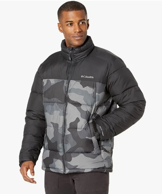 Columbia Mens Pike Lake Jacket Black Mod Camo Print/Black - XL - NWT - $180 MSRP