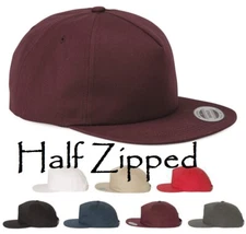 Yupoong Unstructured Five-Panel Snapback Baseball Cap Hat 6502