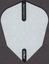 RED DRAGON "V" STANDARD WHITE HARDCORE Dart Flights: 3 per set
