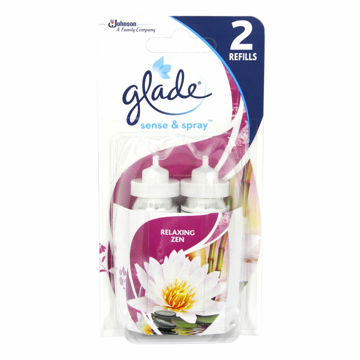 Glade Sense & Spray Twin Pack Refills 2 x 18ml Relaxing Zen Air Freshener