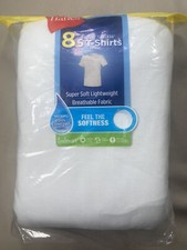 Hanes EcoSmart Tagless Boys 5pk 3 Bonus, 8 Total, Crew T-Shirts, White, L Large