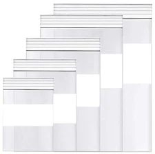 WHITE BLOCK HEAVY DUTY 2 Mil Clear Zip Seal Bags Reclosable Top Lock Plastic