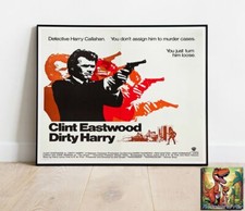 Dirty Harry Clint Eastwood Repro Movie Poster Up To 30"